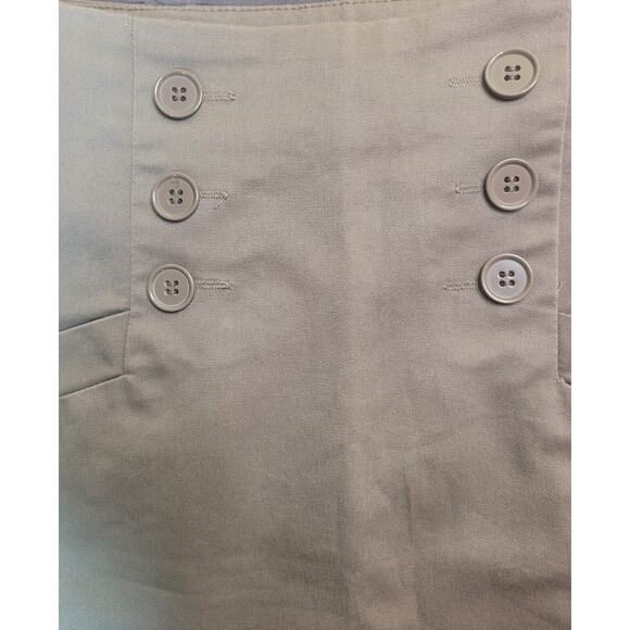 H&M Women’s Olive Green Pencil Skirt Side Pockets Size 6 EUC - Picture 4 of 7